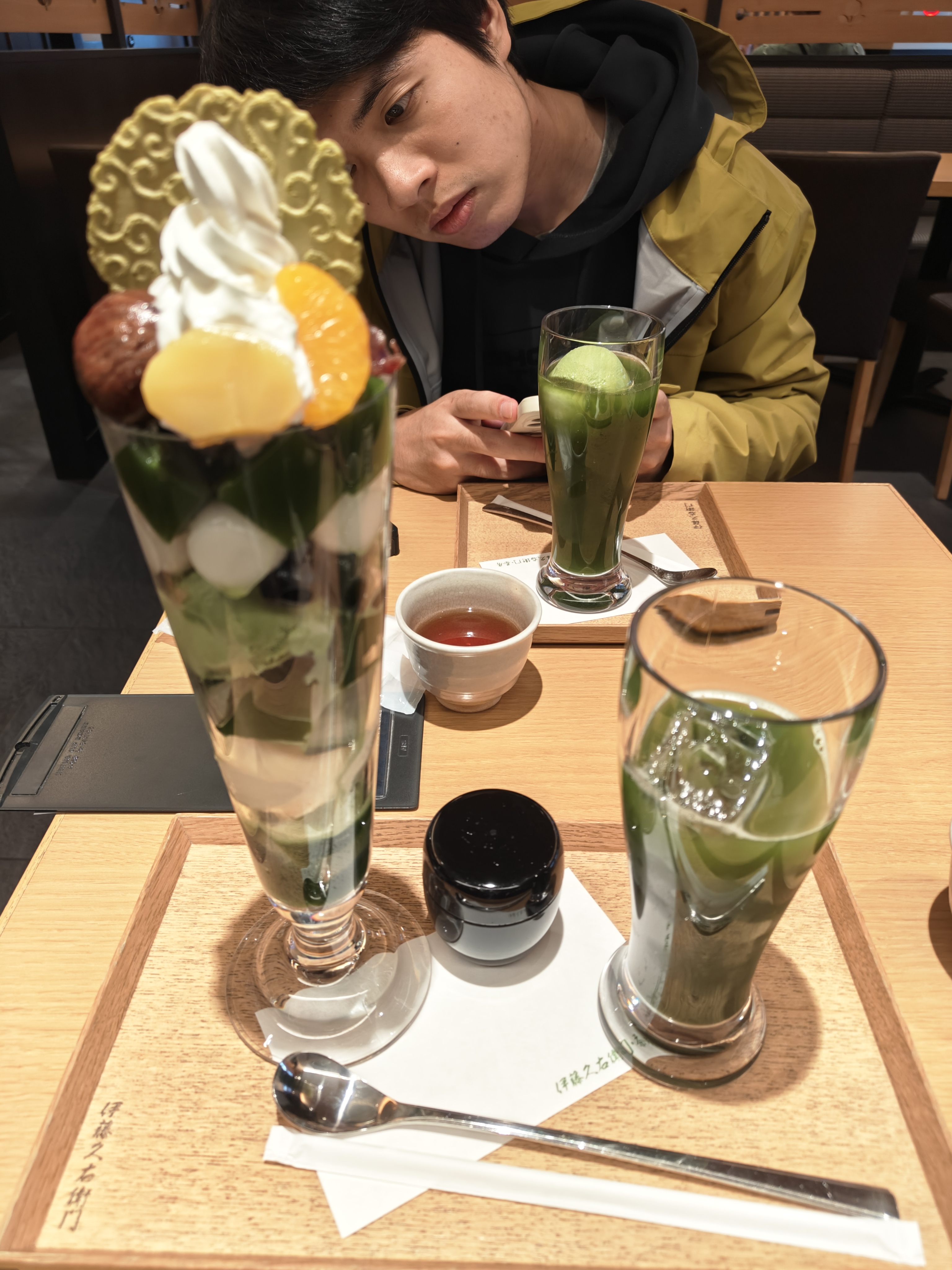 视觉上非常有冲击力的抹茶芭菲