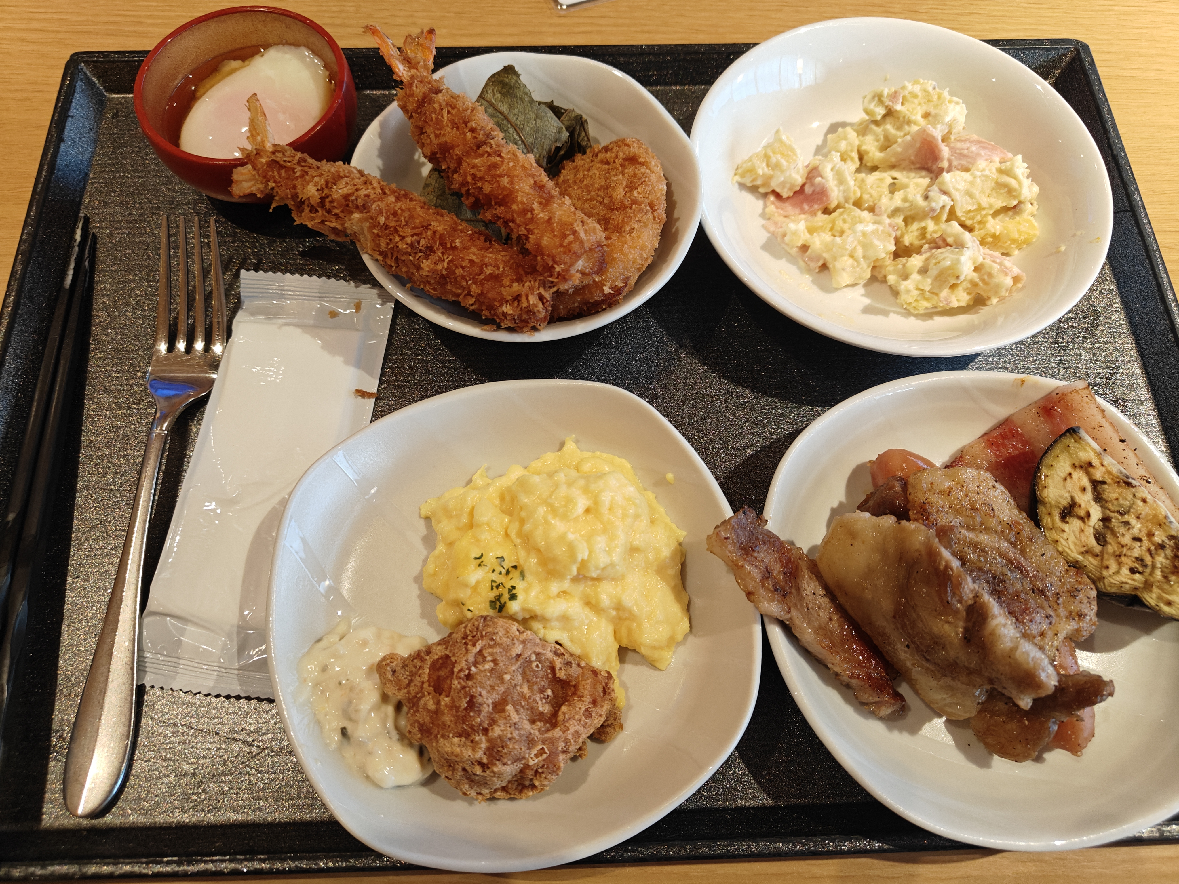 非常精致的早餐，可惜吃不下多少